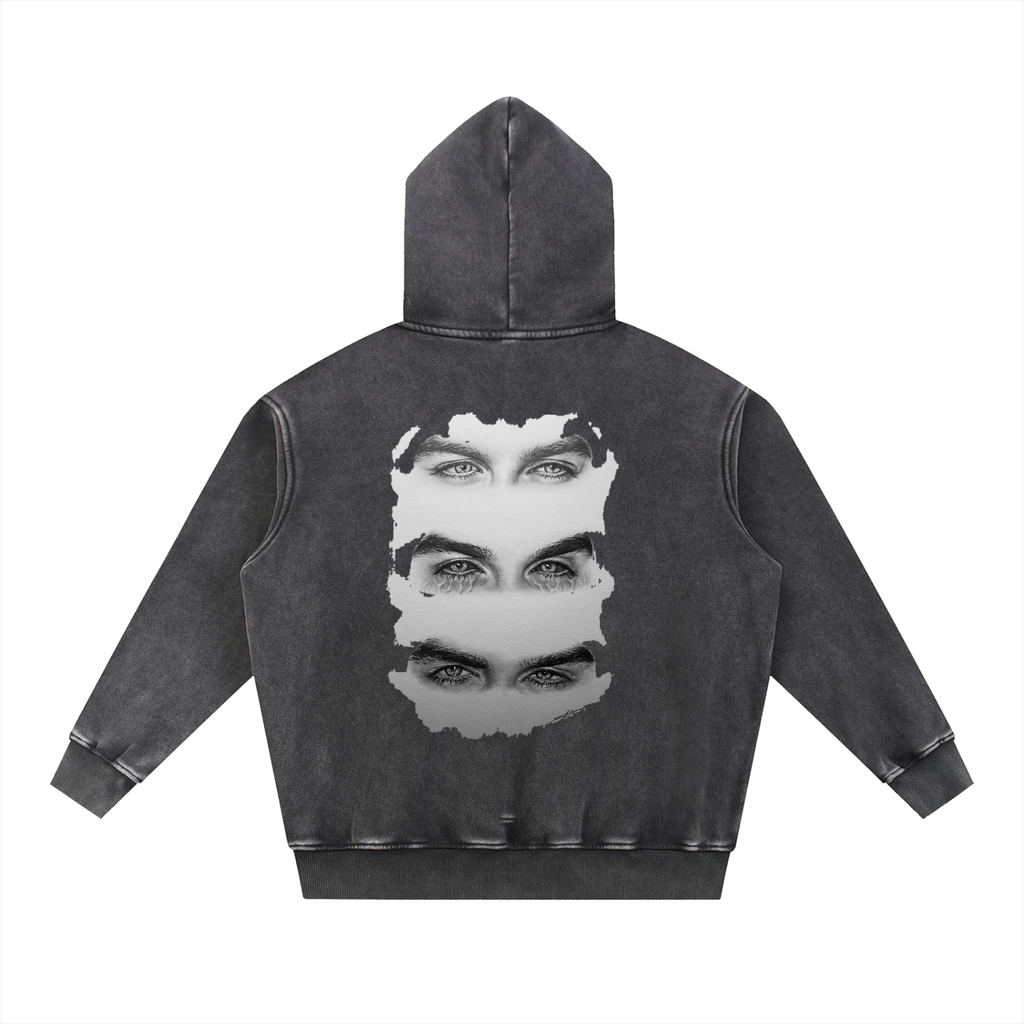 Snow Wash Fleece Oversized Vampire Diary Hoodie