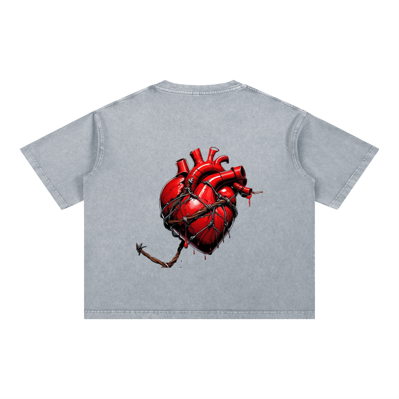 Rose heart heavy Washed T-Shirt