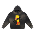 Sun Fade Frayed Fleece El Barto Hoodie