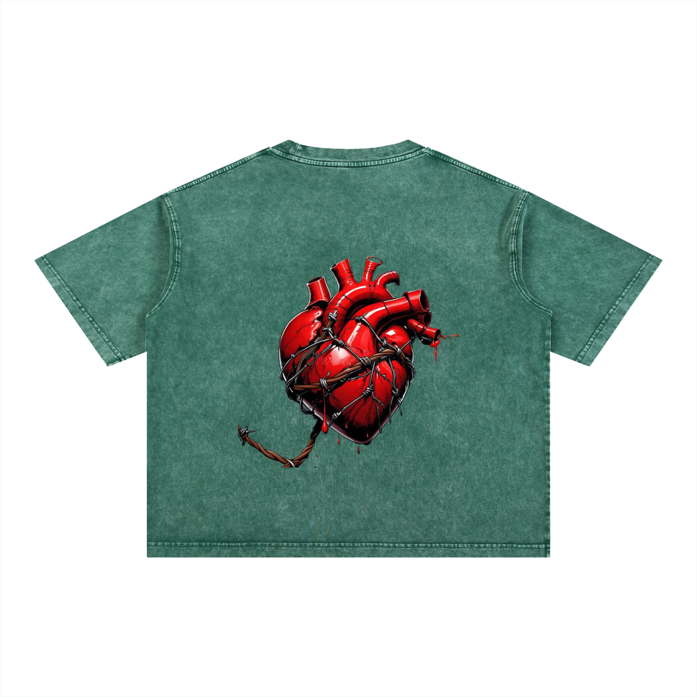 Rose heart heavy Washed T-Shirt
