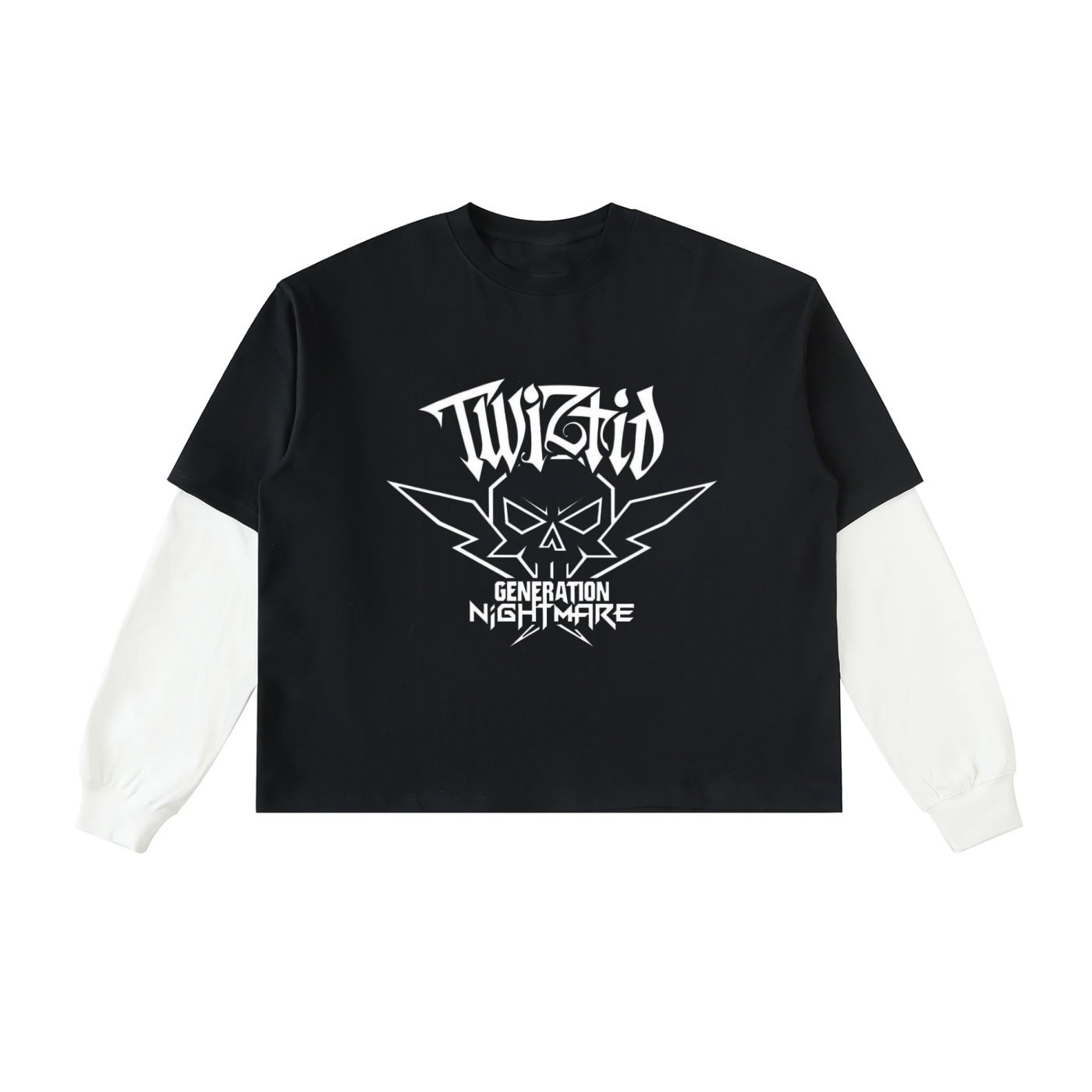 Layered TWIZTID THRILZ Sleeve Cotton T-Shirt