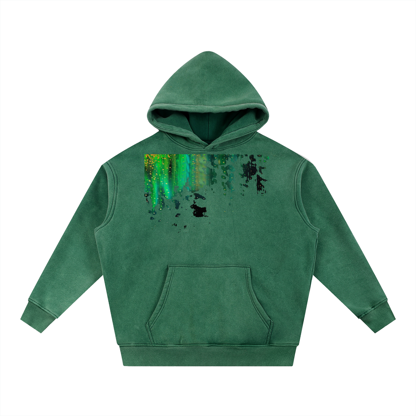 Snow Wash northern broken light Oversize Hoodie