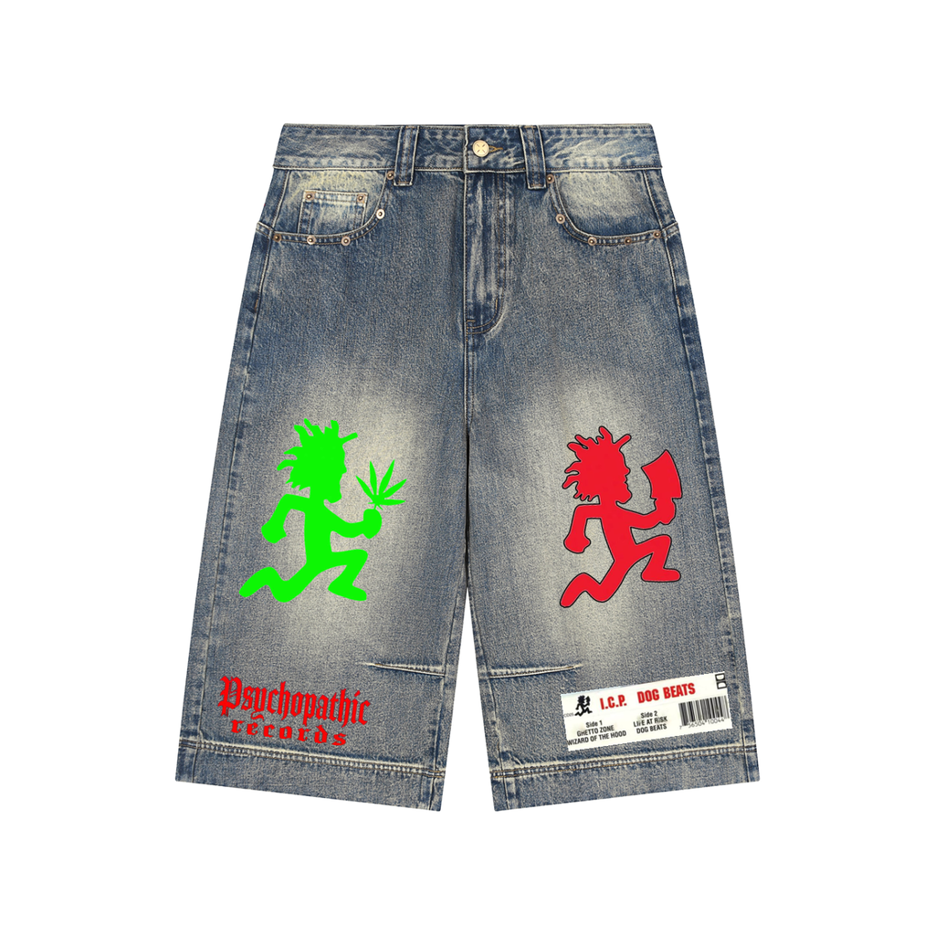 Vintage Wash Baggy TWIZTID MAN Denim Shorts