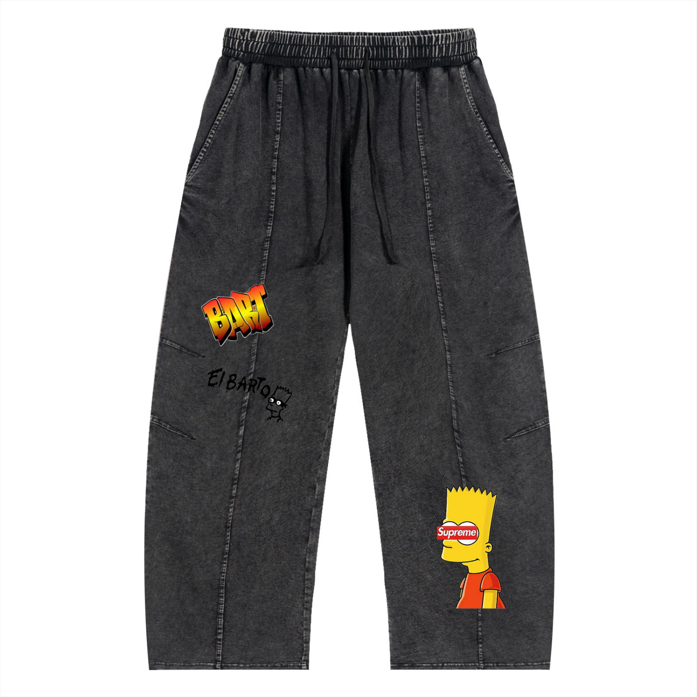 Snow Wash El Barto Drawstring Cotton Pants