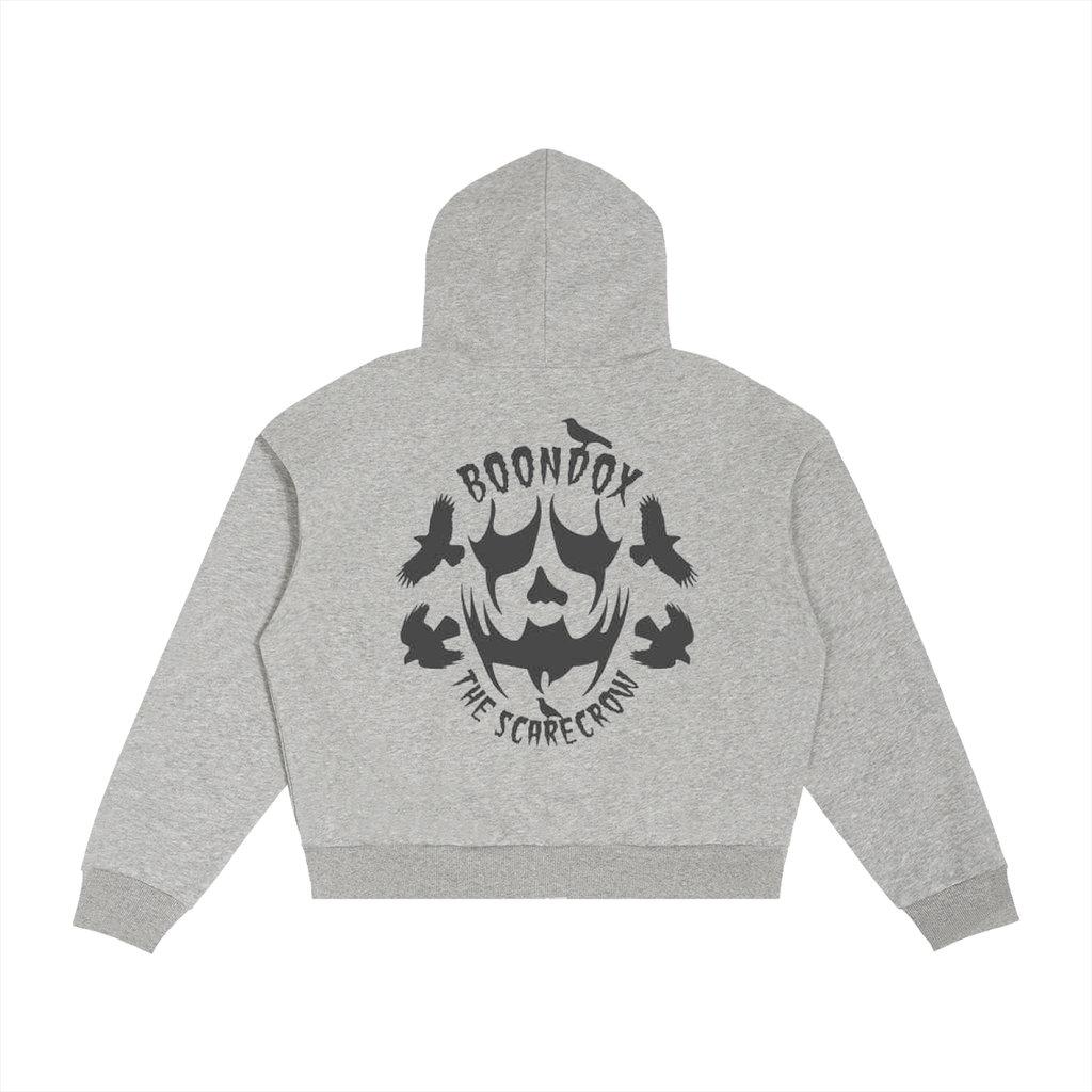 Contrast Plaid Boxy TWIZTID MAN Zip Hoodie