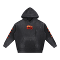 Vintage Washed Frayed WLLZ THRILZ Fleece HoodieI