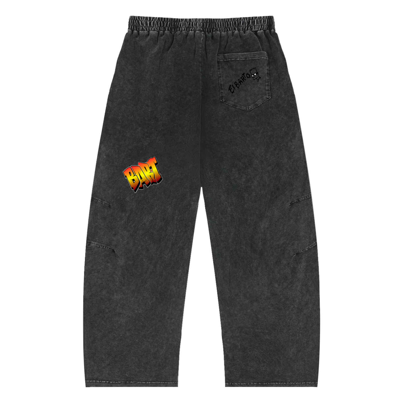 Snow Wash El Barto Drawstring Cotton Pants