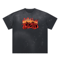Hand-Frayed Sunfade WILLZ THRILZ Paint Splatter T-Shirt