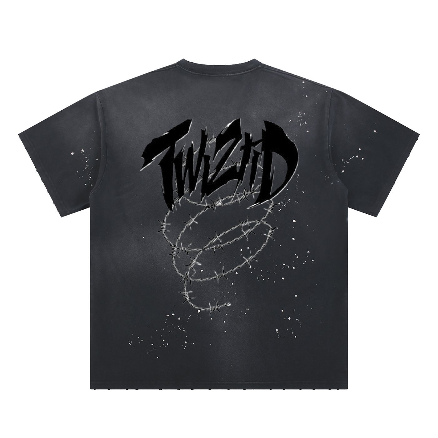 Hand-Frayed TWIZTID STARZ Paint Splatter T-Shirt