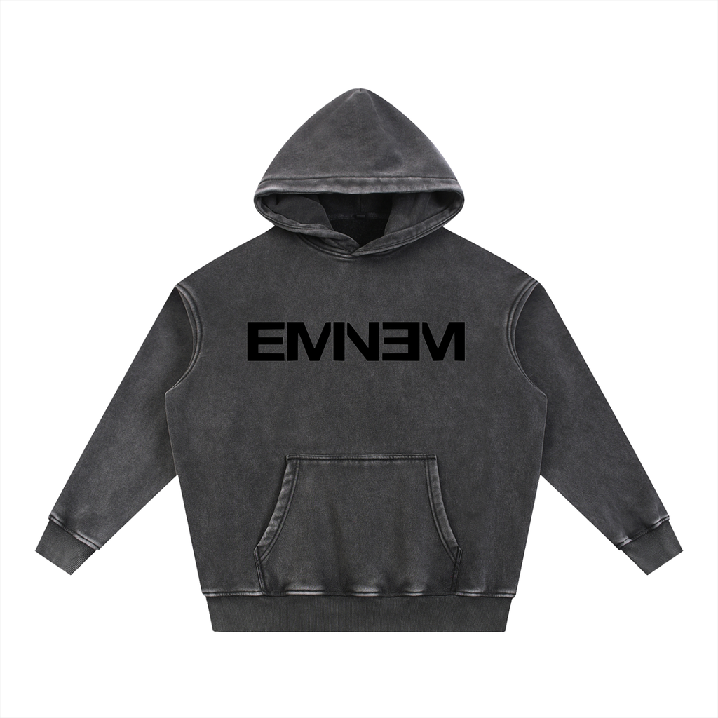 Snow Wash Fleece Oversize Eminem Hoodie